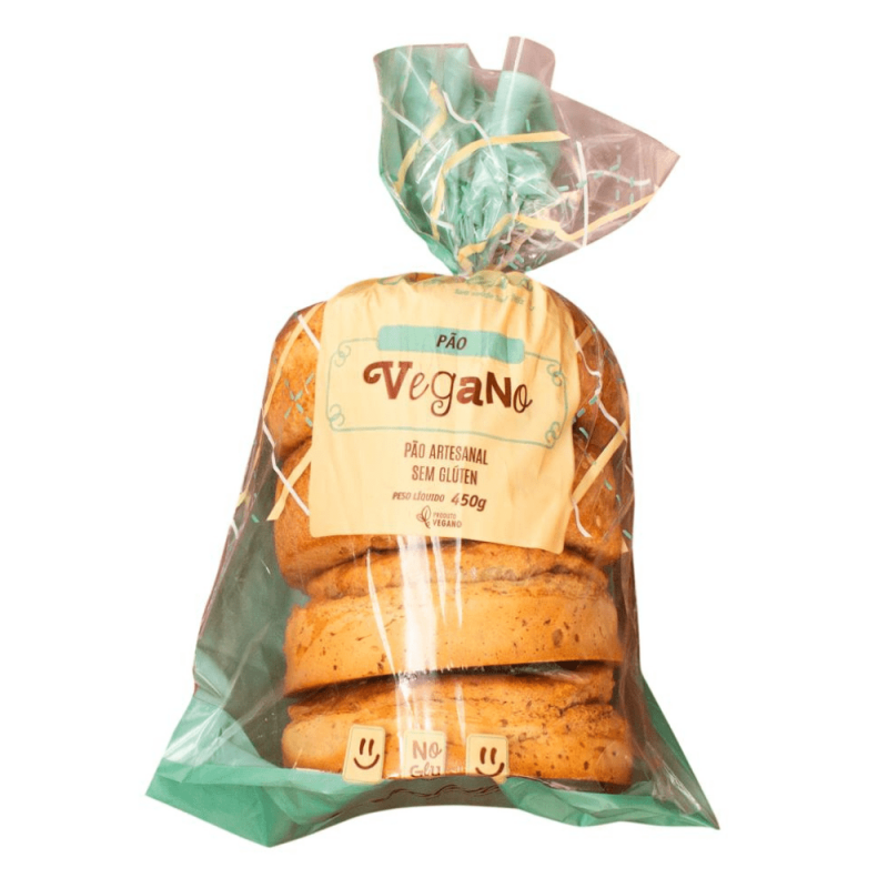 Pão de Hambúrguer Vegano - 4x100g | Linha Sem Glúten 